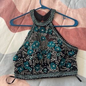 Two piece prom dress